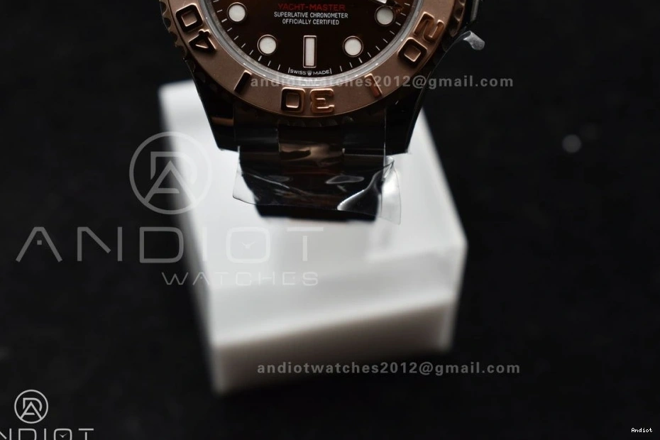 316L Best SS 268621 Dial Yacht-Master Case RG A2824 Edition Bracelet 37mm Brown 1:1 CVSF and 1116